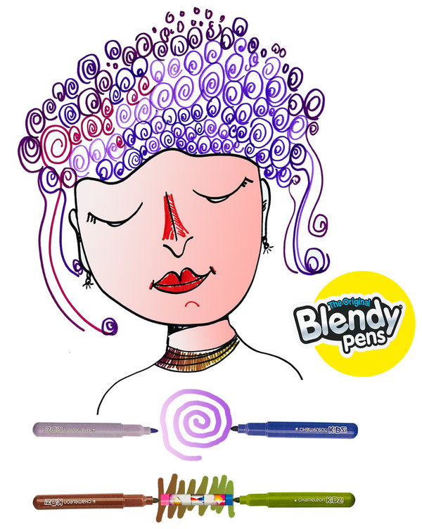 Malset Airbrush Handpumpe+12 Blendy Pens Marker